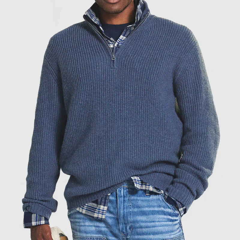 Men's Crew Neck Pullover Smart Casual Knit Sweater