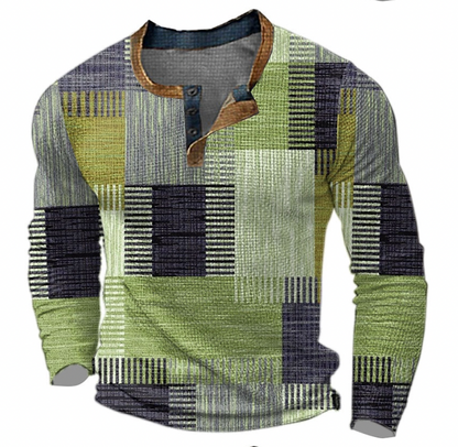 Men's Colorblock Sweater Crew Neck Knit Pullover Casual
