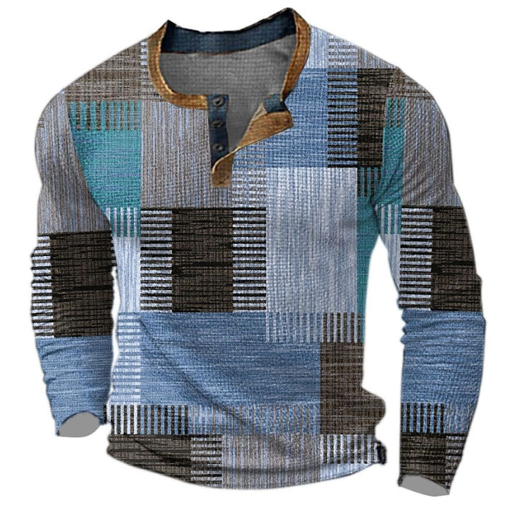Men's Colorblock Sweater Crew Neck Knit Pullover Casual