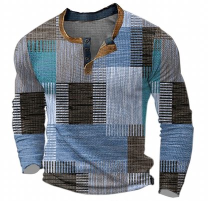 Men's Colorblock Sweater Crew Neck Knit Pullover Casual