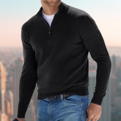 Men's Troyer Zip Sweater Everyday Knit Pullover