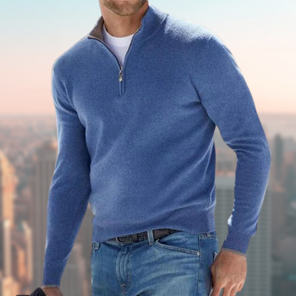 Men's Troyer Zip Sweater Everyday Knit Pullover