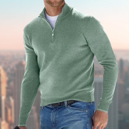 Men's Troyer Zip Sweater Everyday Knit Pullover