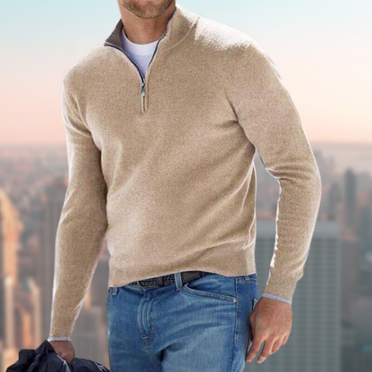 Men's Troyer Zip Sweater Everyday Knit Pullover