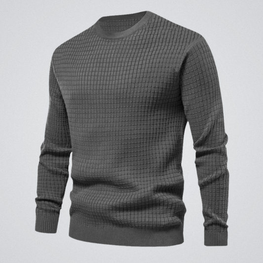 Pullover Herren | Waffelstruktur & Rundhals