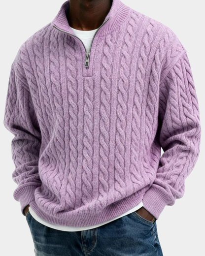 Men's Classic Knit Sweater Warm Crew Neck Pullover