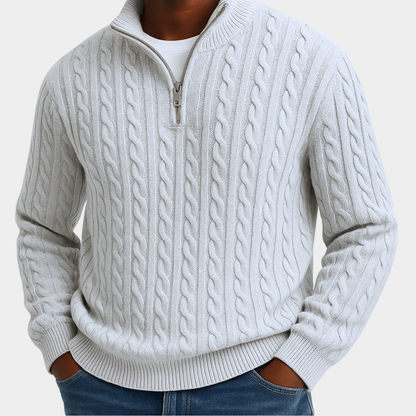 Men's Classic Knit Sweater Warm Crew Neck Pullover