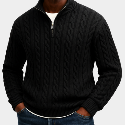 Men's Classic Knit Sweater Warm Crew Neck Pullover