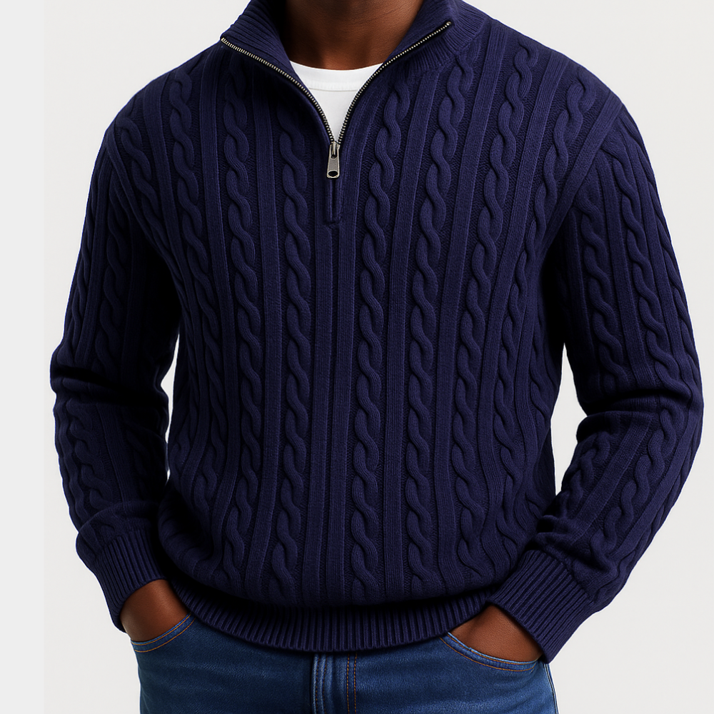 Men's Classic Knit Sweater Warm Crew Neck Pullover
