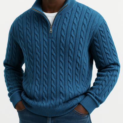 Men's Classic Knit Sweater Warm Crew Neck Pullover