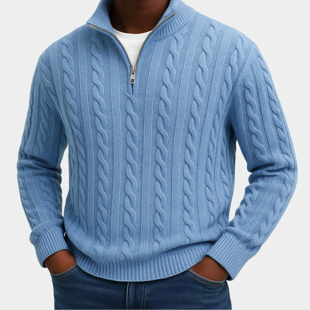 Men's Classic Knit Sweater Warm Crew Neck Pullover