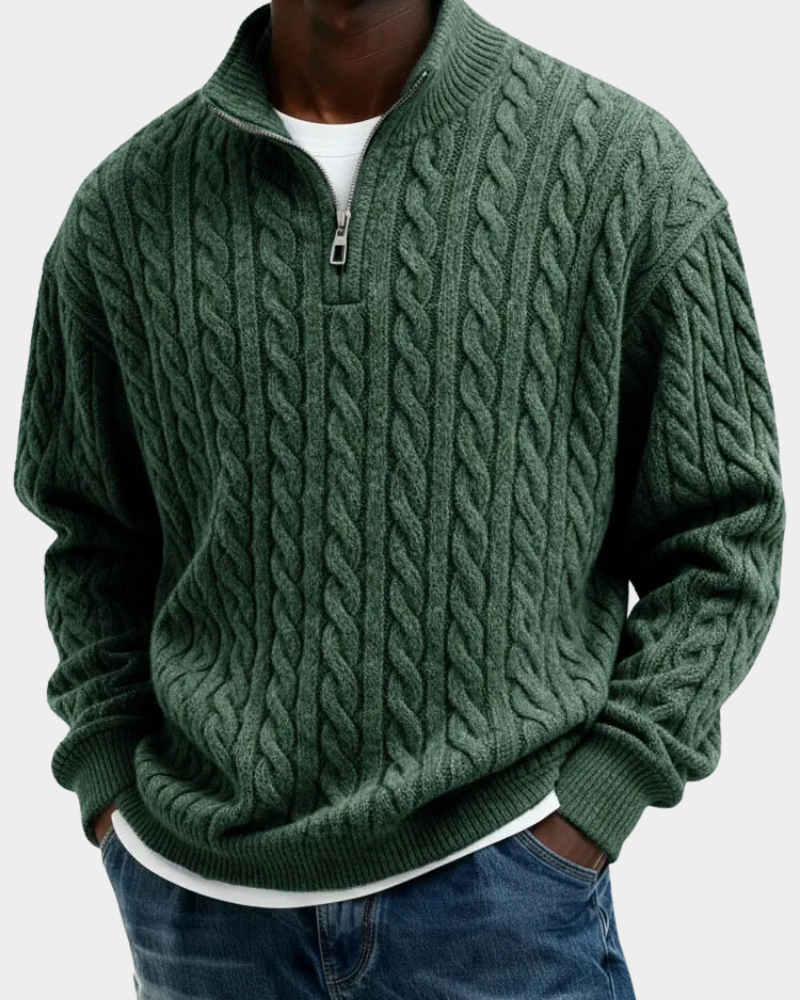 Men's Classic Knit Sweater Warm Crew Neck Pullover