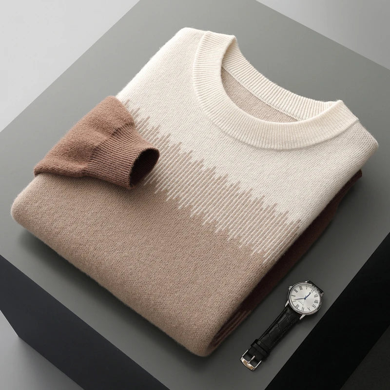 Men's Merino Wool Sweater Classic Warm Pullover Knit Everyday
