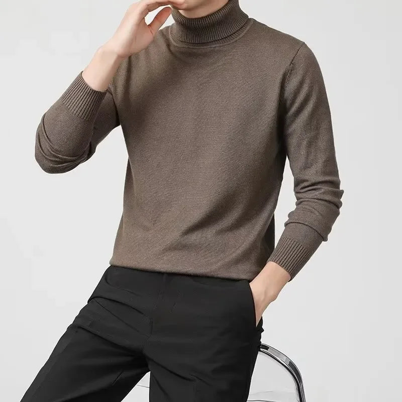 Men's Cashmere Sweater Elegant Soft Knit Luxury Crew Neck Pullover