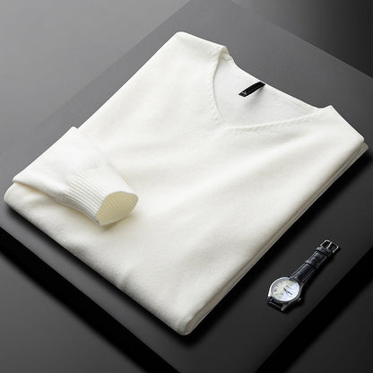 Men's Cashmere V-Neck Sweater Refined Soft Luxury Pullover Jumper
