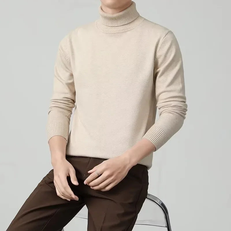 Men's Cashmere Sweater Elegant Soft Knit Luxury Crew Neck Pullover