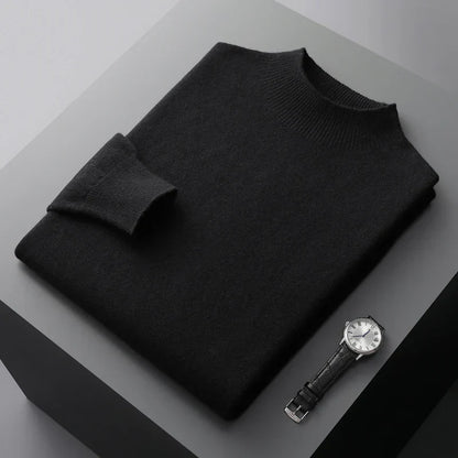 Men's Cashmere Half Neck Sweater Soft Warm Luxury Pullover Knit