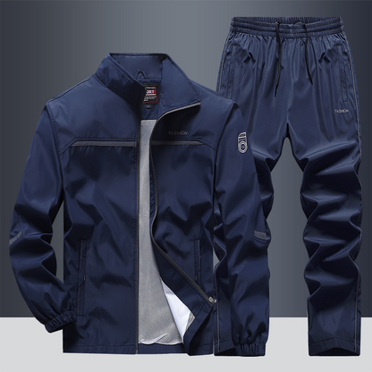 Men's Zip Up Tracksuit 2 Piece Stand Collar Jogger Set