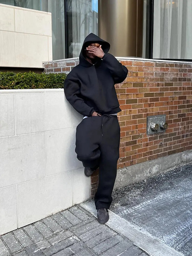 Men's Oversized Tracksuit 2 Piece Hoodie Sweatpants Set