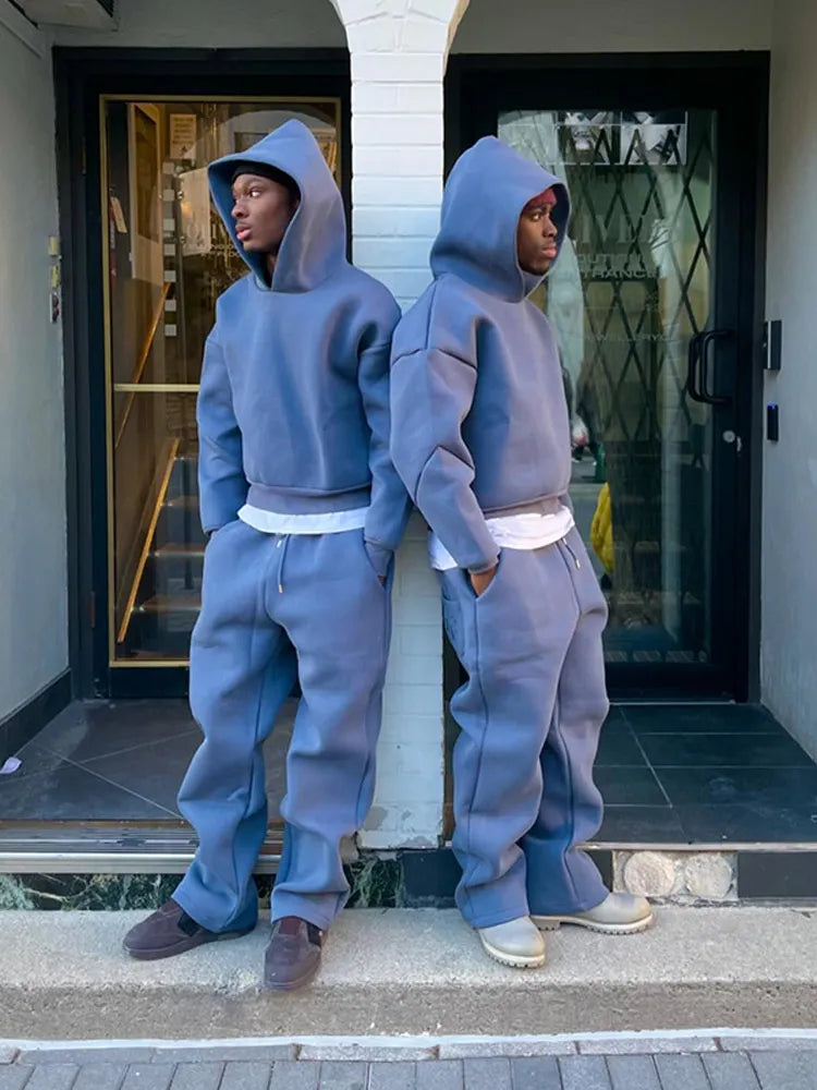 Men's Oversized Tracksuit 2 Piece Hoodie Sweatpants Set