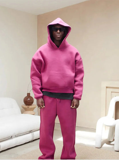 Men's Oversized Tracksuit 2 Piece Hoodie Sweatpants Set