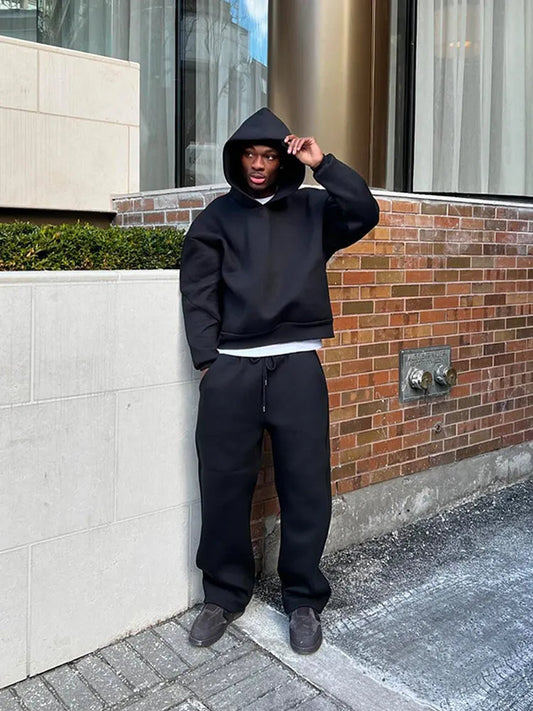 Men's Oversized Tracksuit 2 Piece Hoodie Sweatpants Set