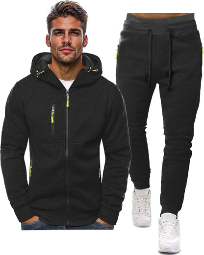 Men's Slim Fit Tracksuit 2 Piece Jogger Set Athletic