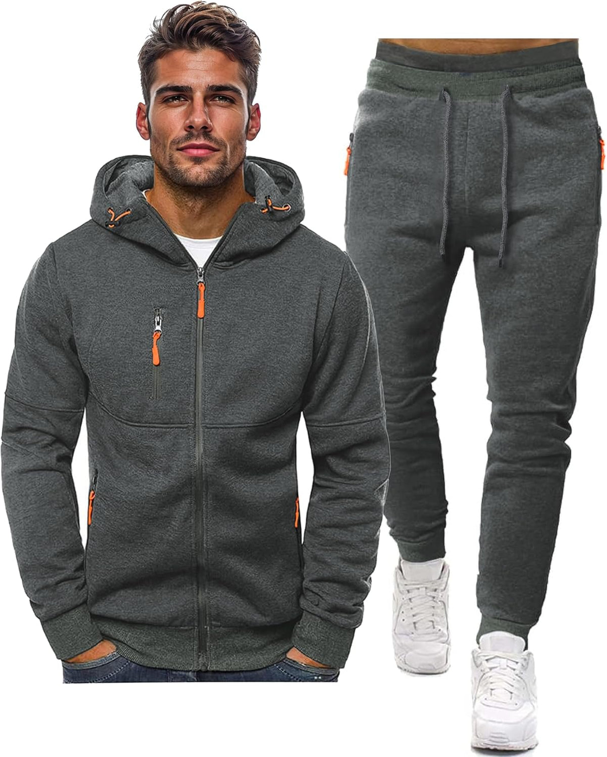 Men's Slim Fit Tracksuit 2 Piece Jogger Set Athletic