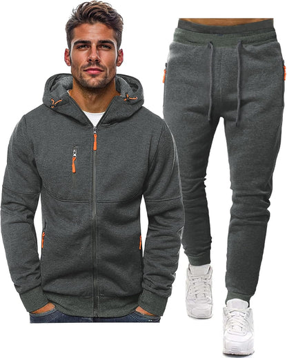Men's Slim Fit Tracksuit 2 Piece Jogger Set Athletic