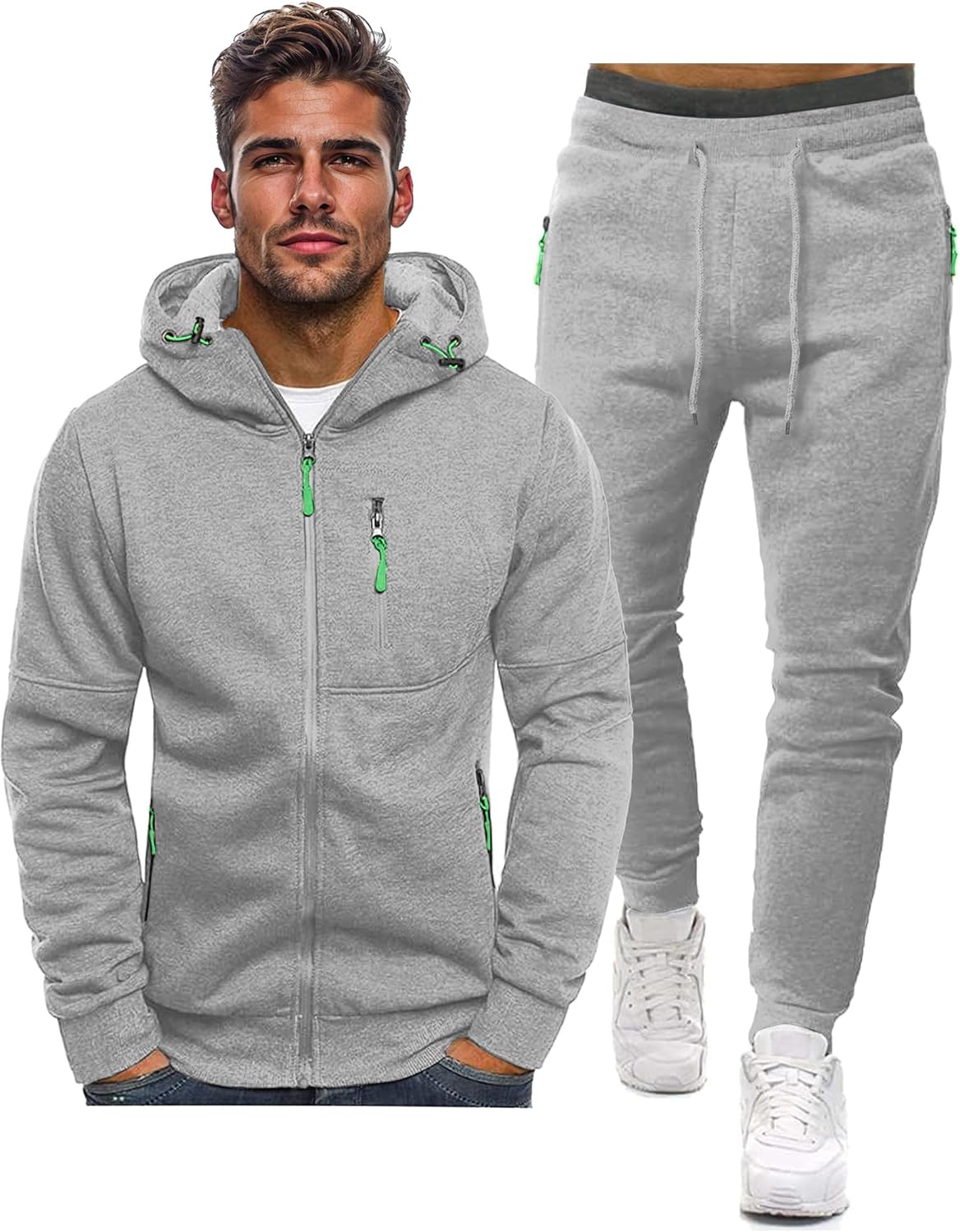 Men's Slim Fit Tracksuit 2 Piece Jogger Set Athletic