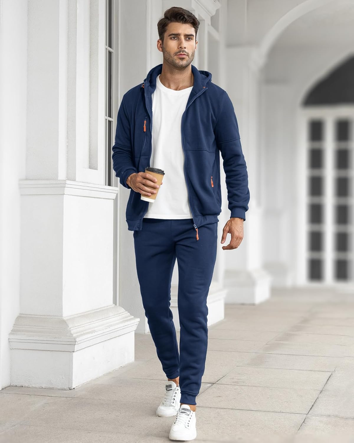 Men's Slim Fit Tracksuit 2 Piece Jogger Set Athletic