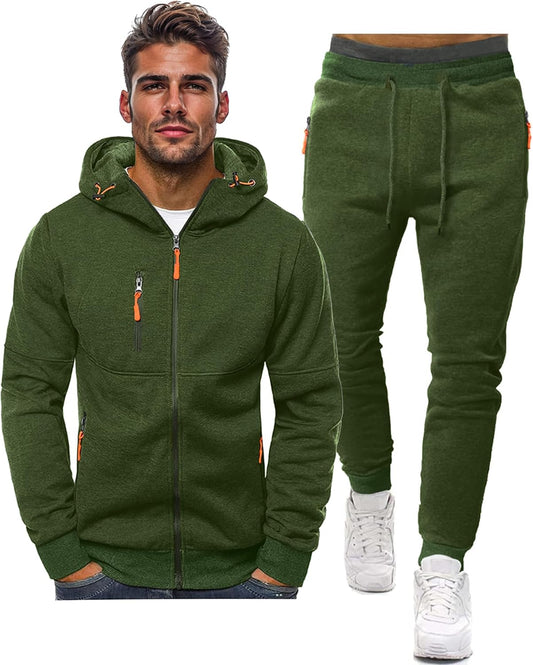 Men's Slim Fit Tracksuit 2 Piece Jogger Set Athletic