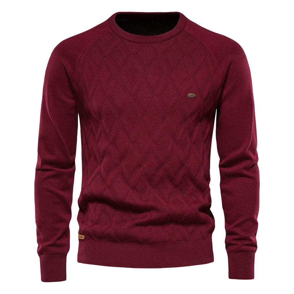 Men's Refined Sweater Comfortable Knit Pullover Elegant