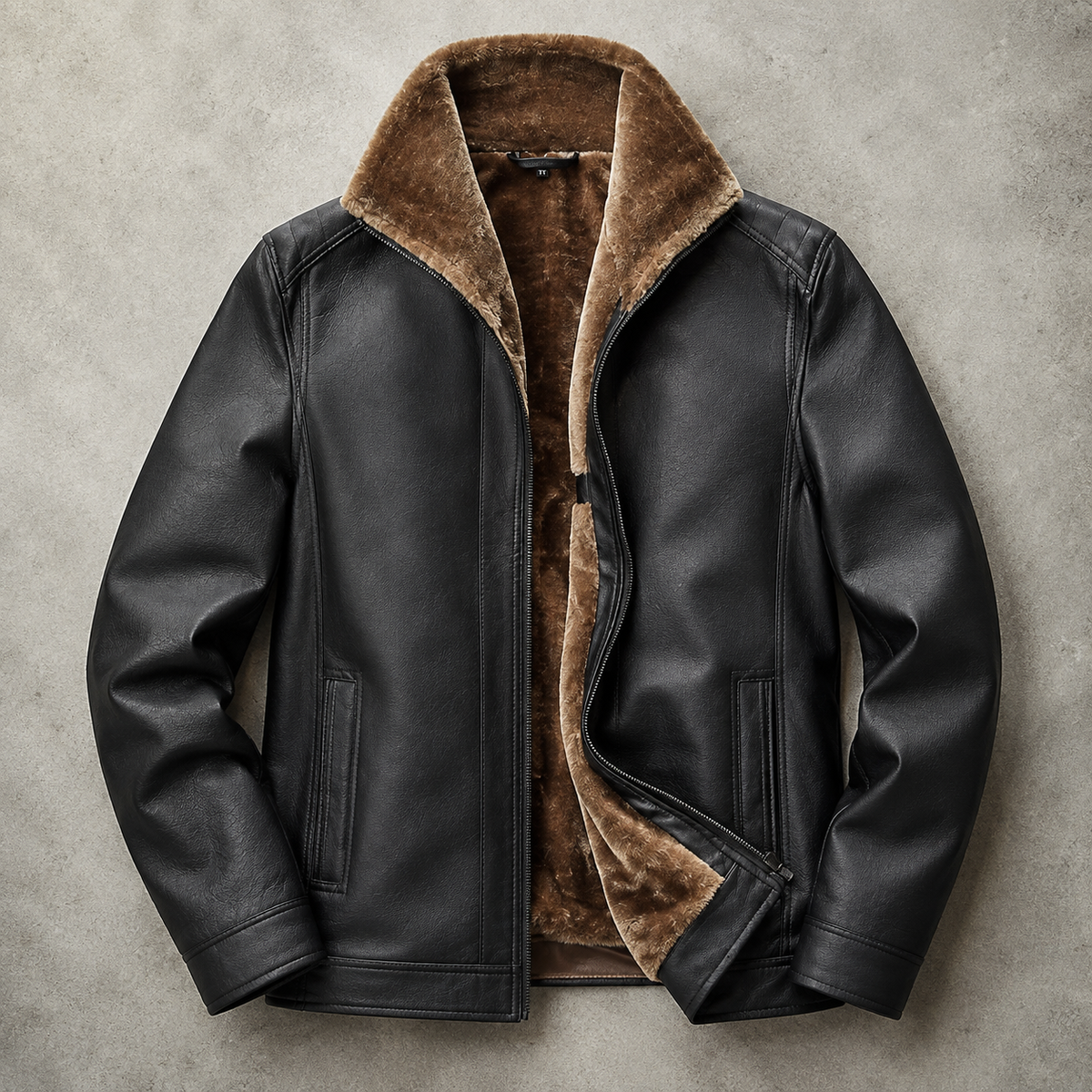 Women's Faux Leather Jacket | Plush Lined Winter Coat | Stylish Warmth & Comfort 0