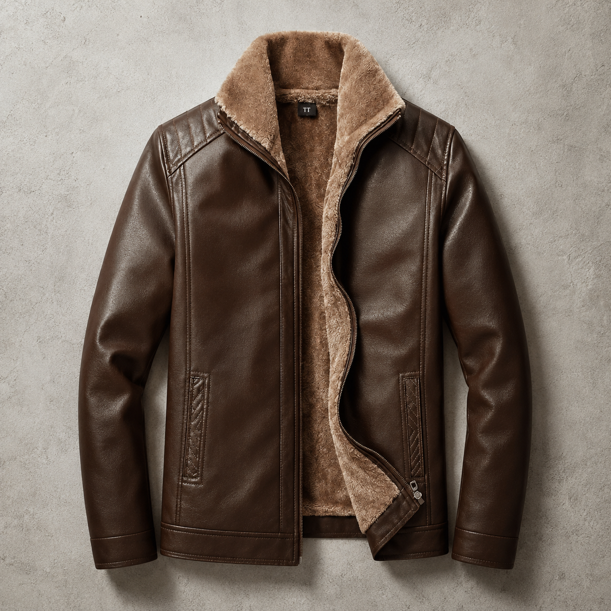 Women's Faux Leather Jacket | Plush Lined Winter Coat | Stylish Warmth & Comfort 1