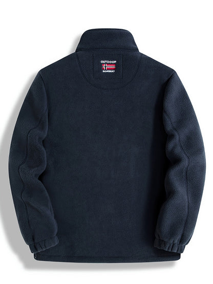 Men's Fleece Jacket Outdoor Zip Up Warm Casual Lightweight