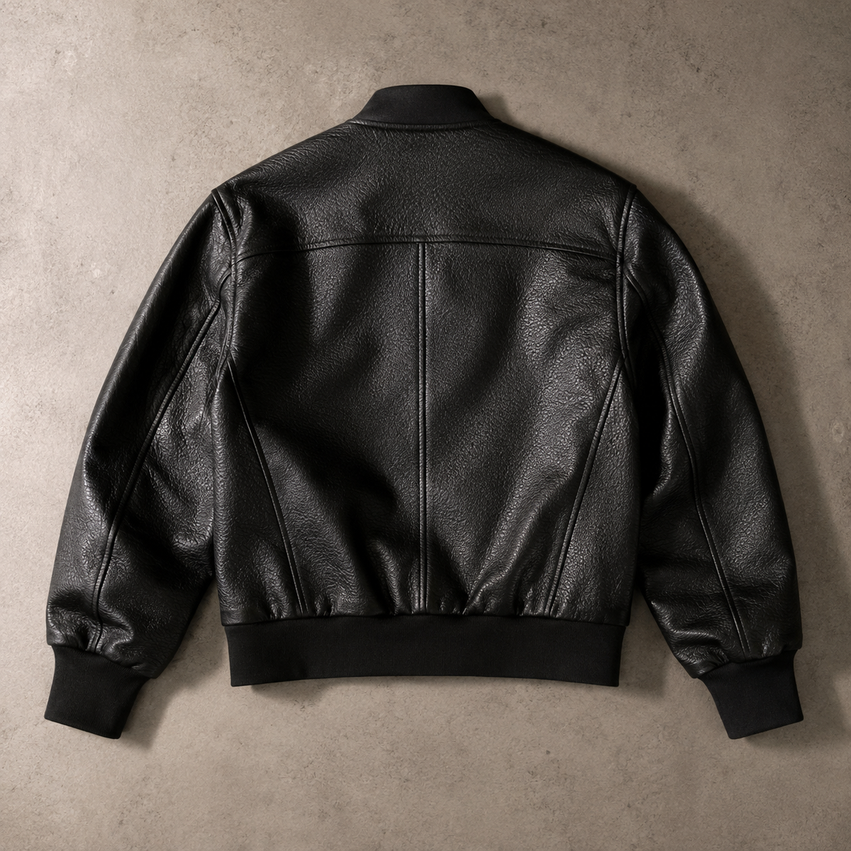 Women's Grained Faux Leather Bomber Jacket | Modern Cropped Flight Style 3
