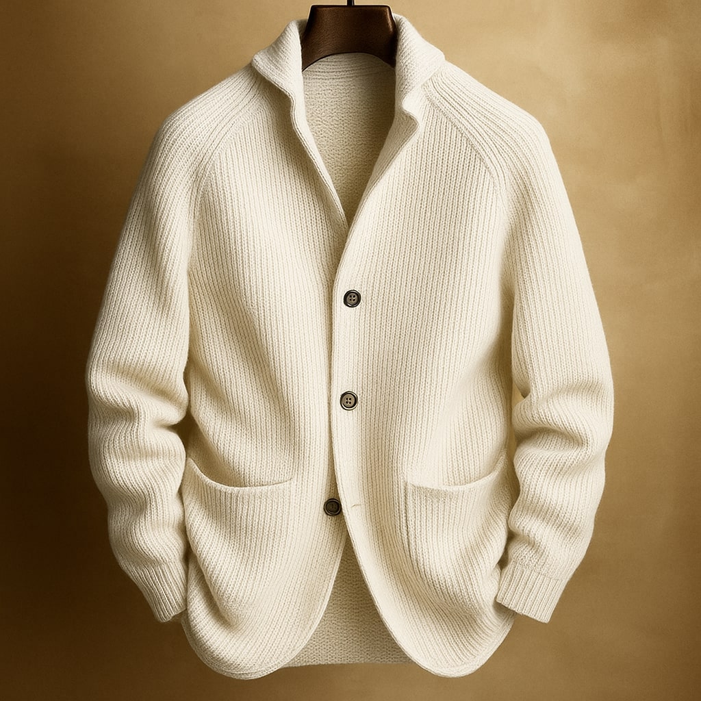 Women's Heavyweight Knit Cardigan | Cozy Button-Front Black Cardigan Sweater 1