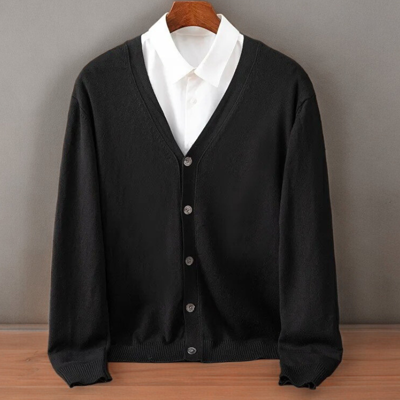 Women's Premium Cashmere Blend Cardigan | Soft Black Sweater for Ultimate Comfort 3