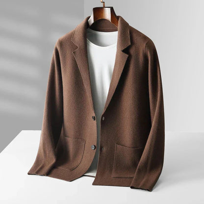 Women's Premium Cashmere Cardigan | Elegant Long Shawl Collar Sweater 0