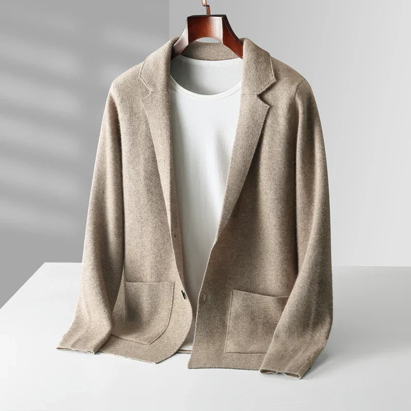 Women's Premium Cashmere Cardigan | Elegant Long Shawl Collar Sweater 1