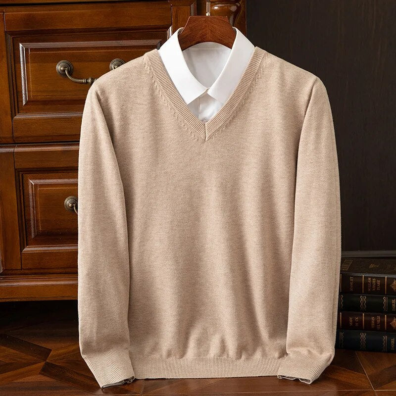 Women's Premium Cashmere V-Neck Sweater | Ultra-Soft Tailored Fit for Winter 4