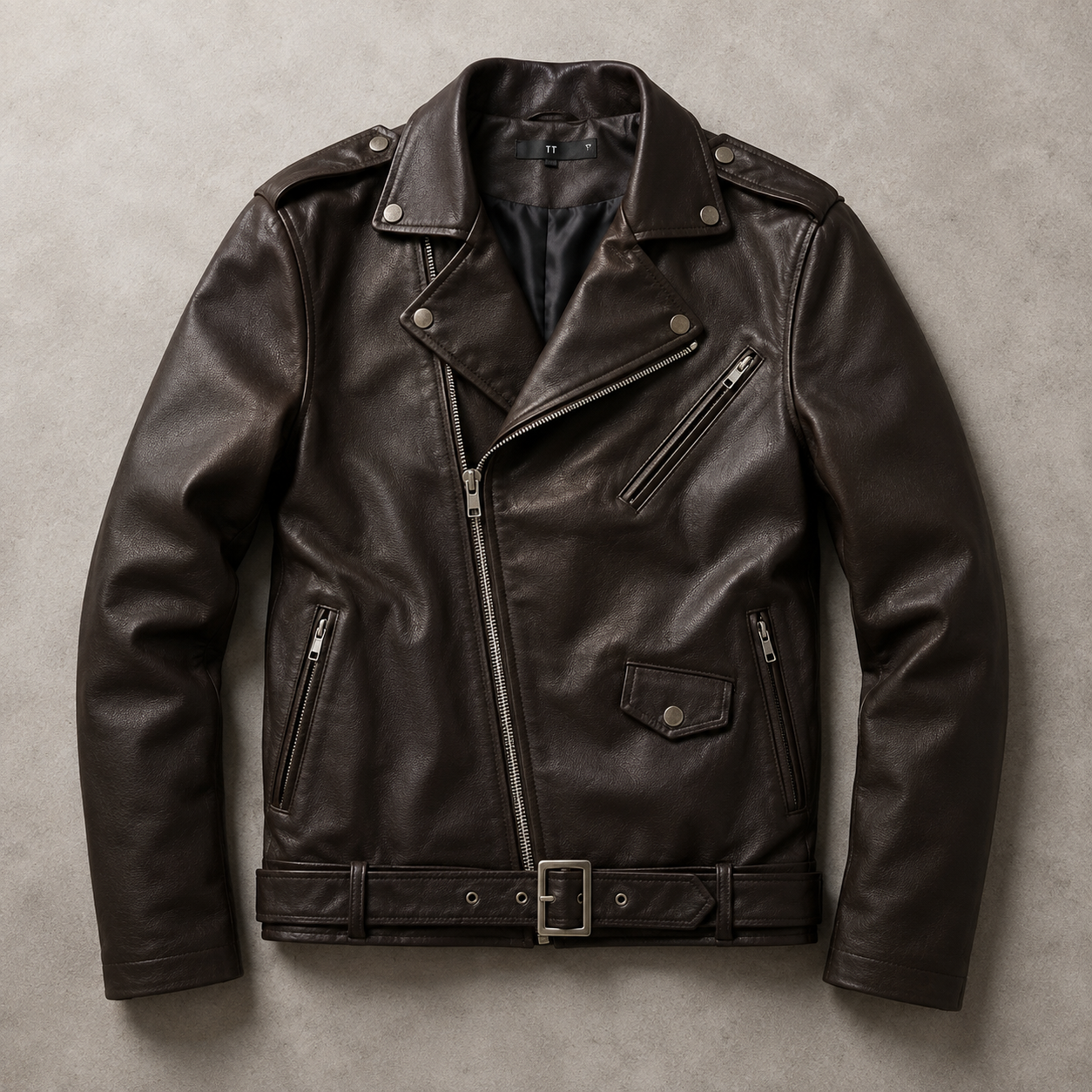 Women's Supple Faux Leather Moto Jacket | Slim-Fit Cropped Asymmetric Zip Outerwear 1