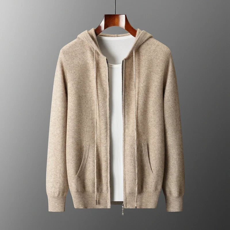 Women's Ultra-Soft Cashmere Zip Hoodie | Modern Relaxed Winter Sweatshirt 1