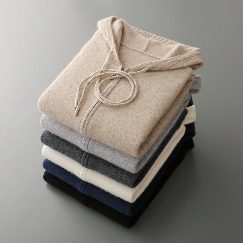 Women's Ultra-Soft Cashmere Zip Hoodie | Modern Relaxed Winter Sweatshirt 3
