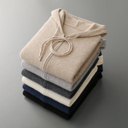 Women's Ultra-Soft Cashmere Zip Hoodie | Modern Relaxed Winter Sweatshirt 3