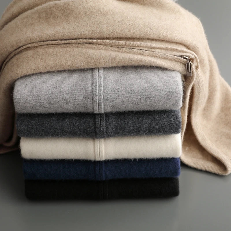 Women's Ultra-Soft Cashmere Zip Hoodie | Modern Relaxed Winter Sweatshirt 4