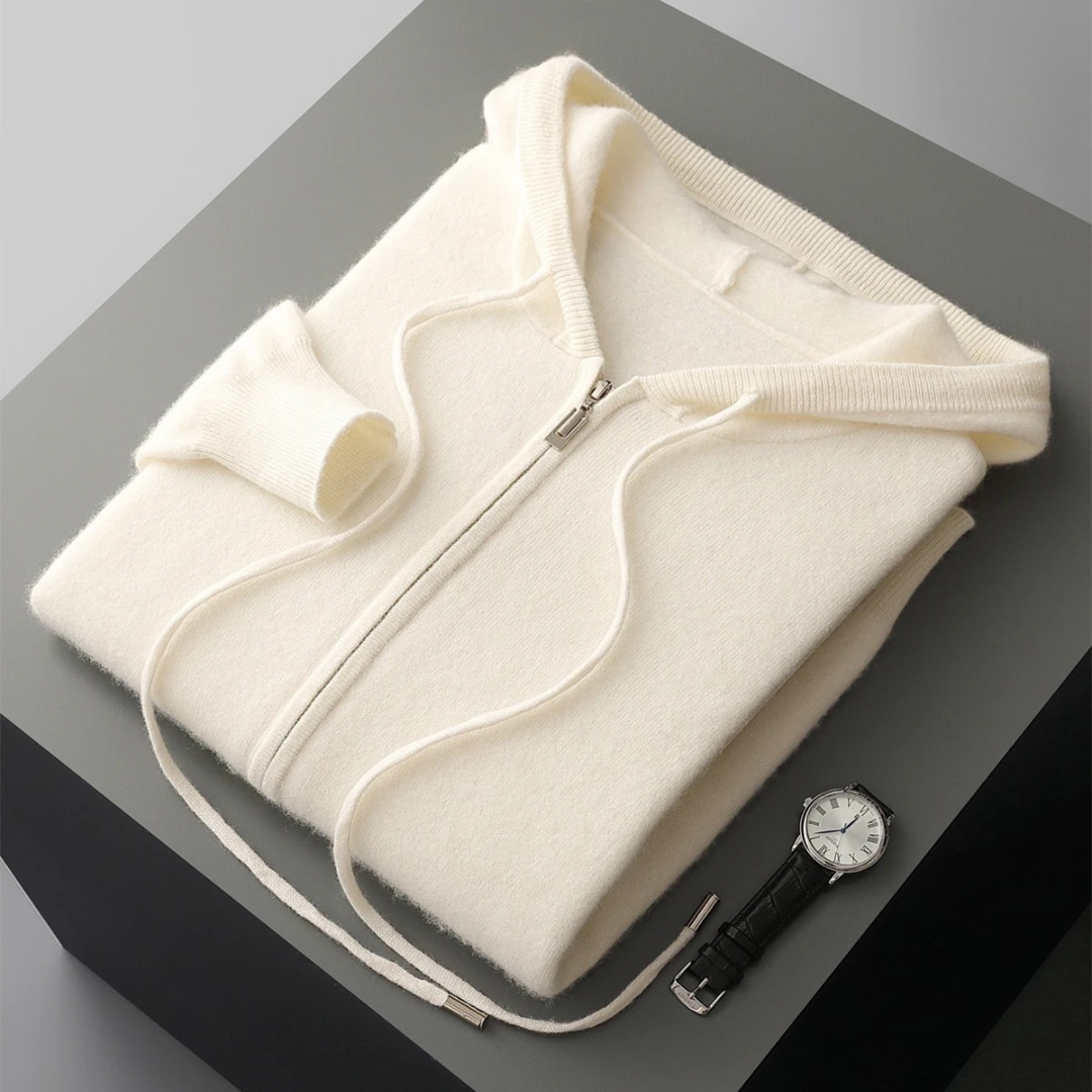 Women's Ultra-Soft Cashmere Zip Hoodie | Modern Relaxed Winter Sweatshirt 5