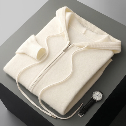 Women's Ultra-Soft Cashmere Zip Hoodie | Modern Relaxed Winter Sweatshirt 5