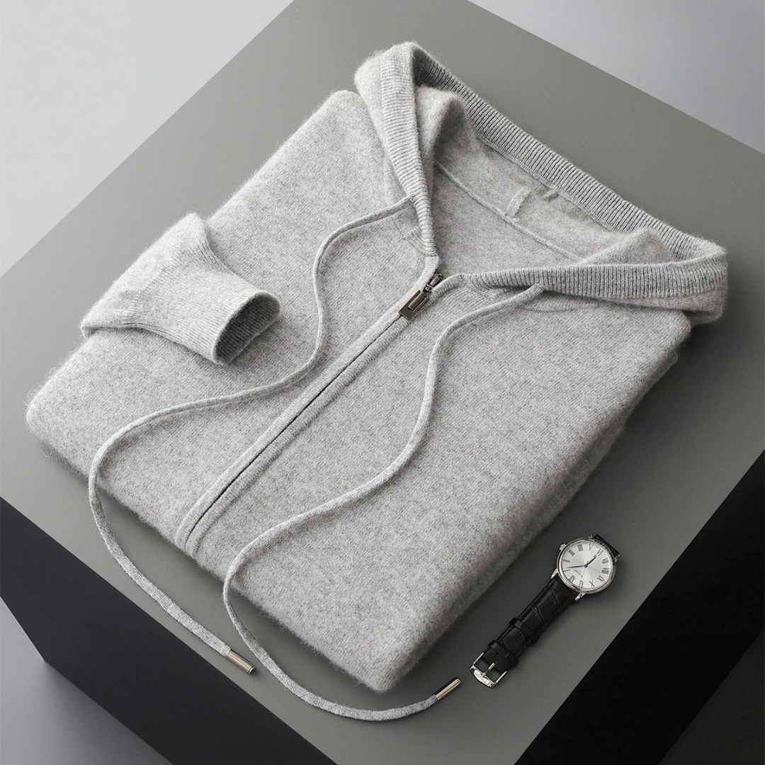 Women's Ultra-Soft Cashmere Zip Hoodie | Modern Relaxed Winter Sweatshirt 6